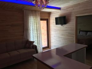 TV a/nebo společenská místnost v ubytování Ay Home Apart&bungalov