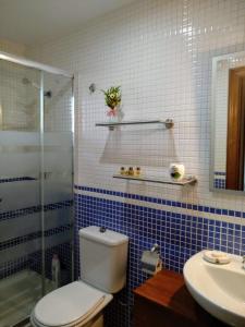 La salle de bains est pourvue de toilettes et d'un lavabo. dans l'établissement HOME STAR VI con vistas, à Vera