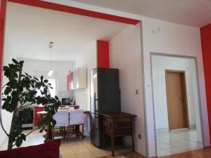 Kuchyňa alebo kuchynka v ubytovaní Spacious family apartment with parking in the shade and barbecue house