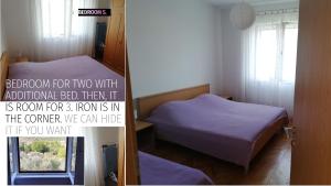 Posteľ alebo postele v izbe v ubytovaní Spacious family apartment with parking in the shade and barbecue house