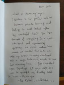 a letter from a friend to her husband at Shanleys Huon Valley in Glendevie