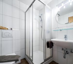 Koupelna v ubytování Hotel Das Schlossberg superior