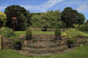 A garden outside Marguerite's B&B