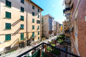 a view of a city street from a balcony at Lia Rooms 3 in La Spezia