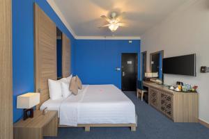 TV a/nebo společenská místnost v ubytování Grandvrio City Danang By Route Inn Group