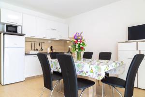 Kuchyň nebo kuchyňský kout v ubytování Apartments Raspolic