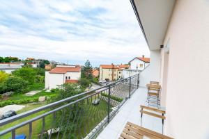 Balkón nebo terasa v ubytování Apartments Raspolic