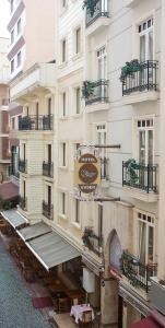 A balcony or terrace at Hotel Evsen