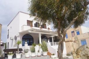 a white house with a tree in front of it at Mir Mar in Lampedusa