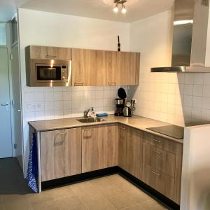 Camping Lagewald Vakantiehuis tesisinde mutfak veya mini mutfak