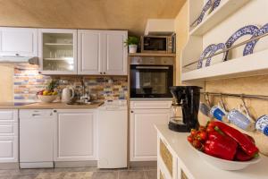 Kuchyň nebo kuchyňský kout v ubytování Apartman Verbenia