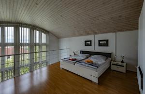 Χώρος καθιστικού στο Ferienwohnung Seerhein