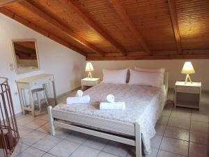 Postel nebo postele na pokoji v ubytování Marketos Apartments