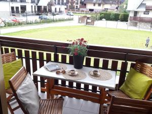 Balkón alebo terasa v ubytovaní Apartament Iskra