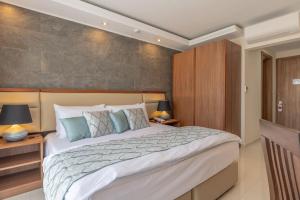 Giường trong phòng chung tại Dun Gorg Guest House