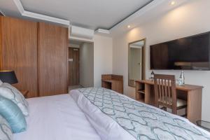 Giường trong phòng chung tại Dun Gorg Guest House