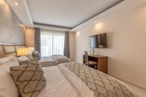 Giường trong phòng chung tại Dun Gorg Guest House
