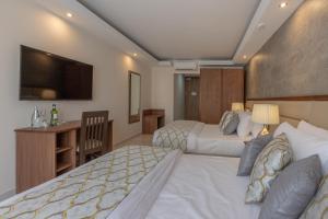 Giường trong phòng chung tại Dun Gorg Guest House