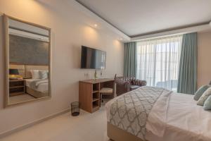 Giường trong phòng chung tại Dun Gorg Guest House