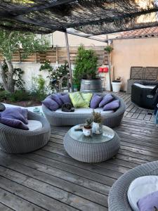 Posezení v ubytování Chambre et table d hotes chez Dom