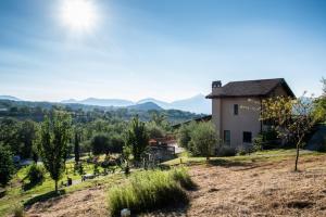 a house on a hill with a group of animals at Agriturismo Fiore in Viggianello