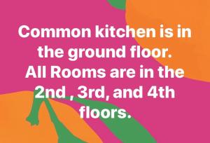 a poster with the words common kitchen is in the ground floor at Seabreeze Beach Lodge in Nasugbu