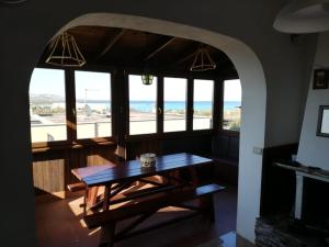 Uma área de estar em Casa La Pelosa