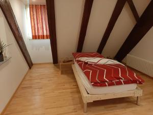 Postel nebo postele na pokoji v ubytování Mühle