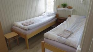 Postel nebo postele na pokoji v ubytování Hvammur 1 with private hot tub