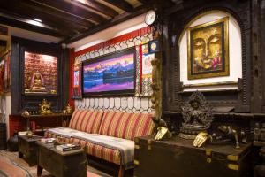Χώρος καθιστικού στο Nepal Pavilion Inn