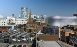 a view of a city with buildings in the background at Summerfield House in Birmingham