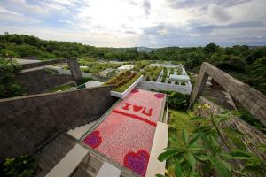 an overhead view of a garden on a building at Hideaway Villas Bali - Uluwatu by Kanaan Hospitality in Uluwatu