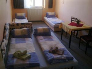Postel nebo postele na pokoji v ubytování Hotel Hradec