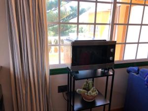Televízia a/alebo spoločenská miestnosť v ubytovaní APARTAMENTO EN LA LAGUNA