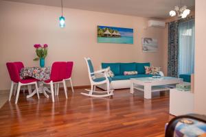 Χώρος καθιστικού στο Blue sea apartment