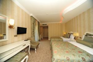 TV a/nebo společenská místnost v ubytování Grand Gocek Hotel