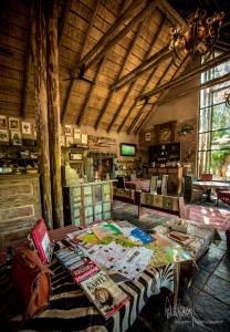 Un restaurant sau alt loc unde se poate mânca la Rio Dos Elefantes River Camp