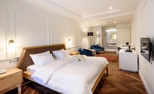 Hotel Gradska Cetinje的电视和/或娱乐中心
