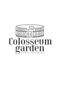 a logo for the colosseum garden at Colosseum Garden studio apartments in Pula