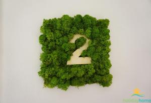 a number seven in green plants on a white background at Primo Passo Apartments in Arco