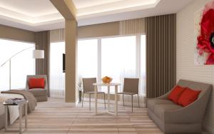 Зона вітальні в Twister Apartments