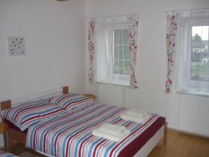 Postel nebo postele na pokoji v ubytování Apartmány Jílovice