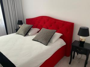 Posteľ alebo postele v izbe v ubytovaní Apartament Zacisze De LUX