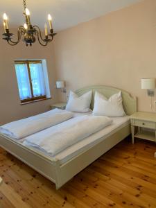Ein Bett oder Betten in einem Zimmer der Unterkunft Haus Gasserer