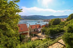 a view of theovi river from the town of dubrovnik at Apartments Andrea in Baška