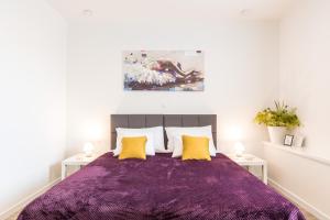 Ένα ή περισσότερα κρεβάτια σε δωμάτιο στο SeaBed Rooms2 Split