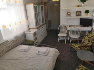 Televízia a/alebo spoločenská miestnosť v ubytovaní ABC apartments