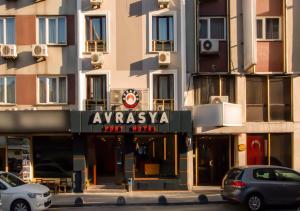 a building with a sign that says ayascasyaza on it at Avrasya Port Hotel in Istanbul