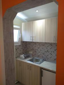 Kuchyň nebo kuchyňský kout v ubytování Gogo's - Γωγώ Rooms & Studios