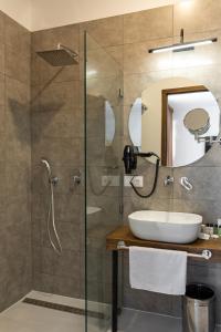 Koupelna v ubytování Hotel Posta
